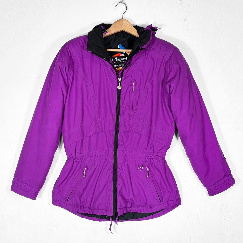 VTG Obermeyer Purple Ski Jacket Womens S Thermolite Insulated Hooded